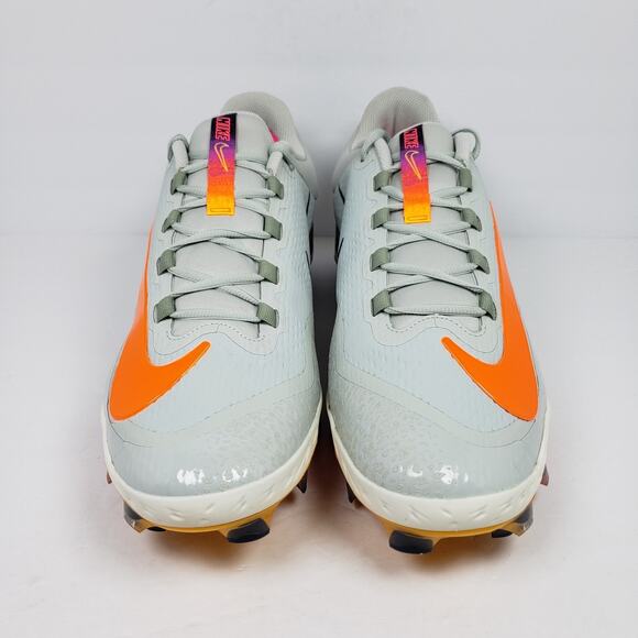 Nike Alpha Huarache El 4 LW MCS NRG Mens Size 16 Silver Orange Baseball Cleats main image 7